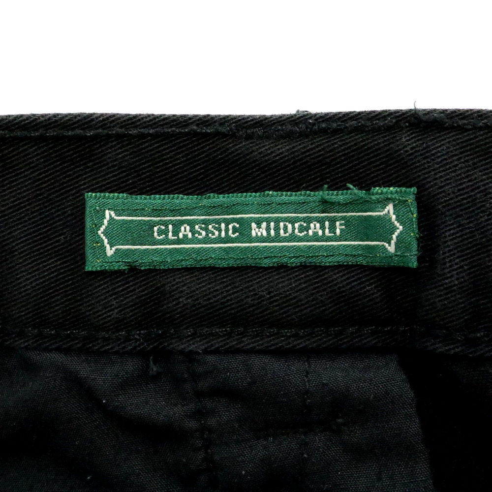 Lauren Ralph Lauren Pants Petites 12P Black Classic Midcalf Cotton Twill Pockets - Picture 5 of 12